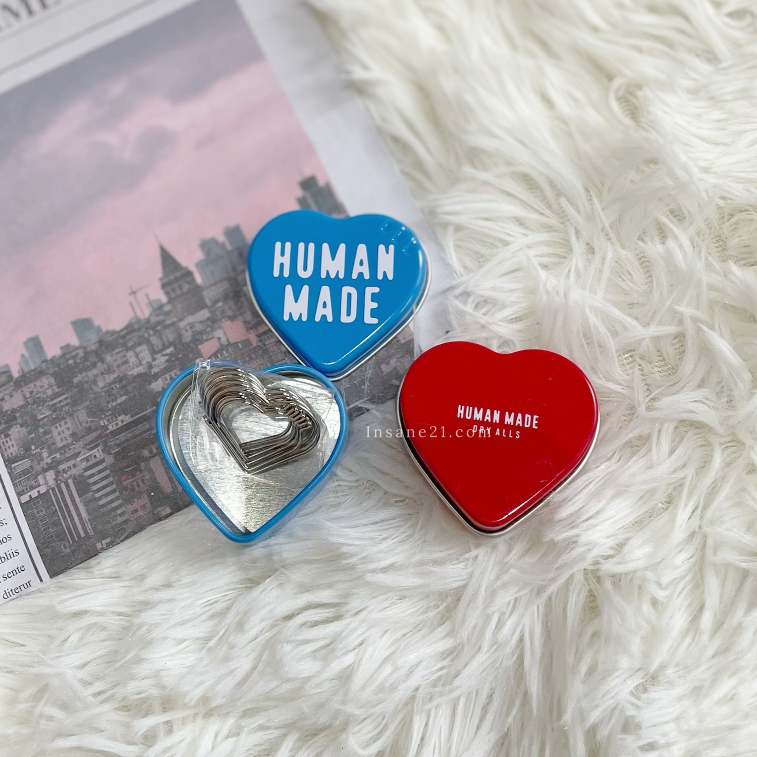 HUMAN MADE 愛心造型迴紋針盒 造型 愛心LOGO 五入