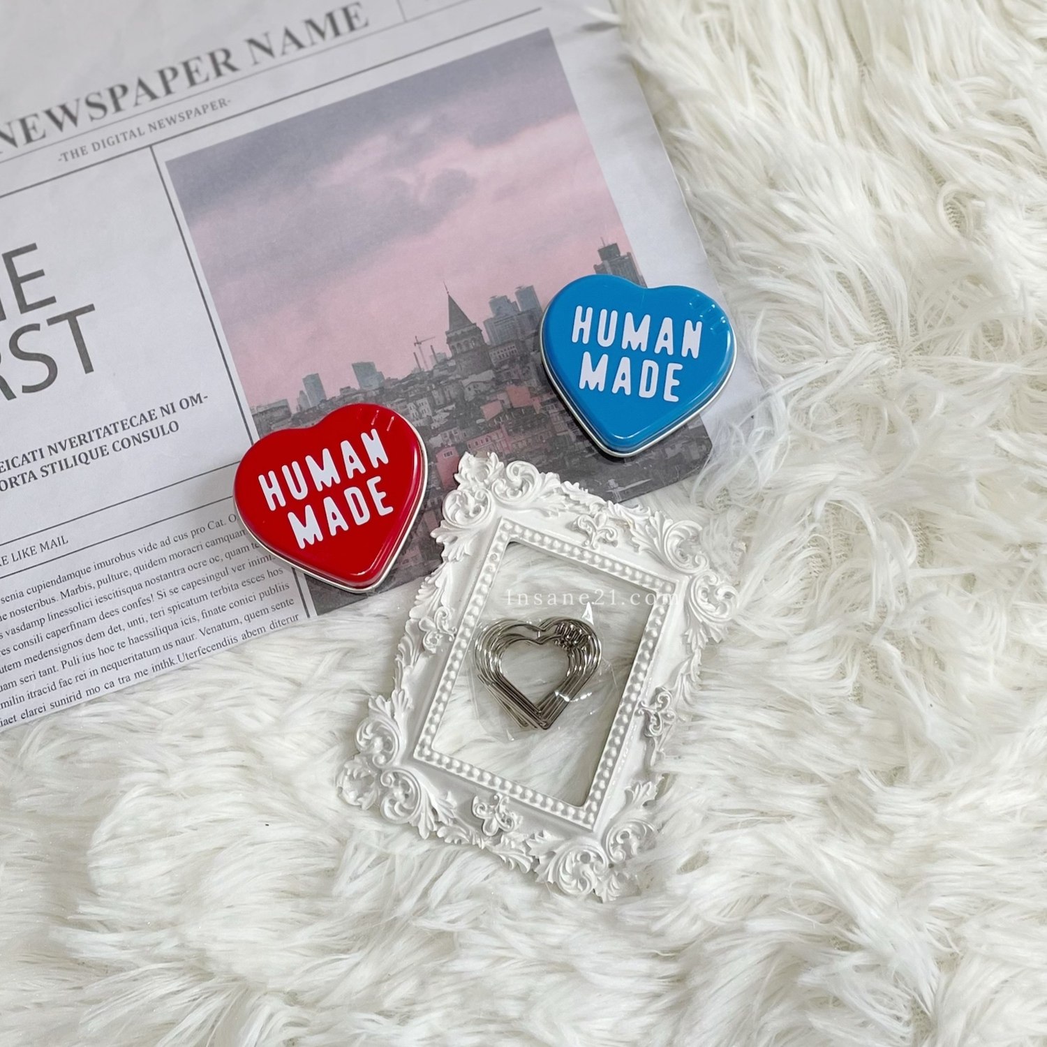 HUMAN MADE 愛心造型迴紋針盒 造型 愛心LOGO 五入