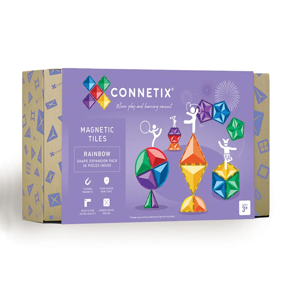 澳洲Connetix彩虹磁力積木-形狀擴充組(36pc)