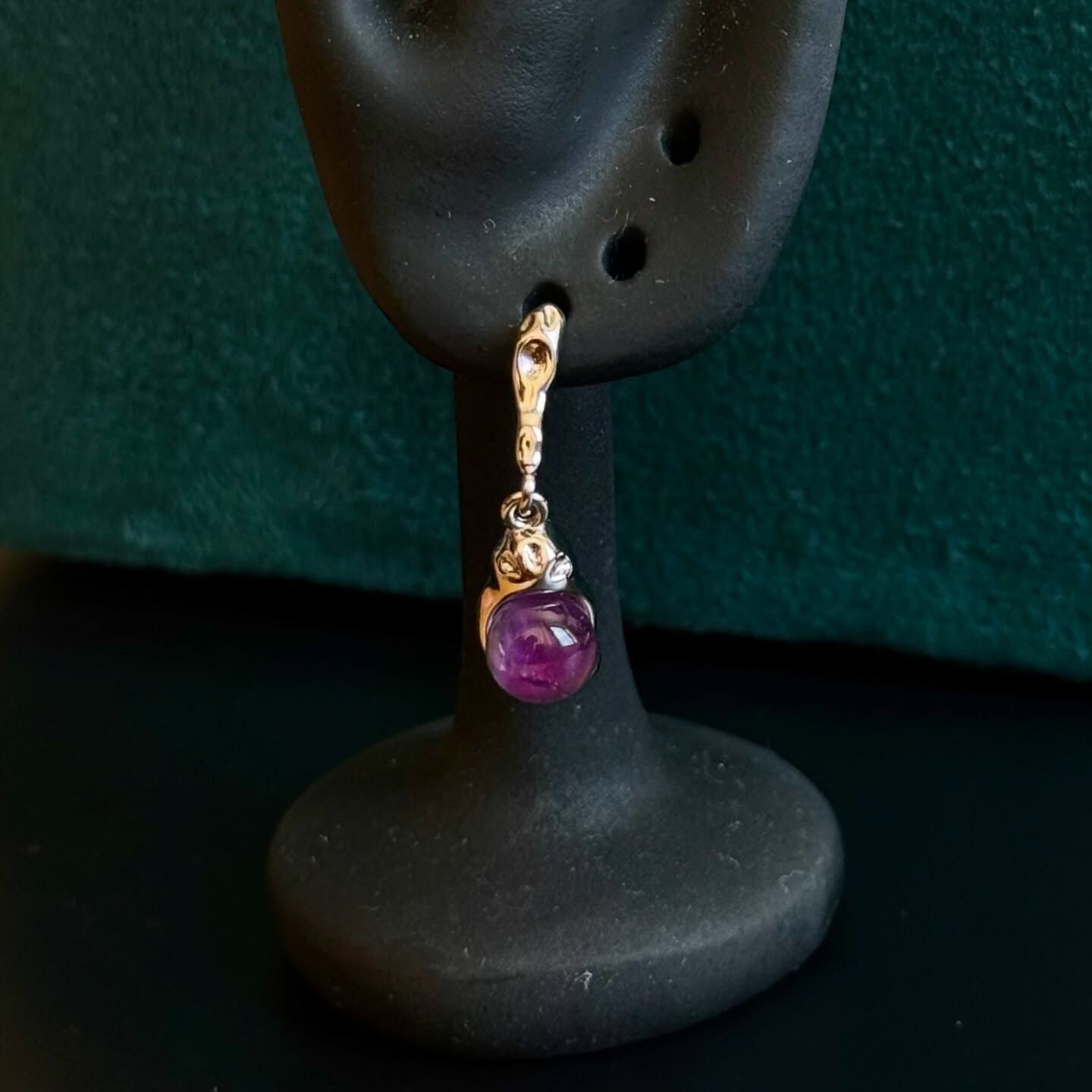 [原石] 紫水晶 925銀耳環