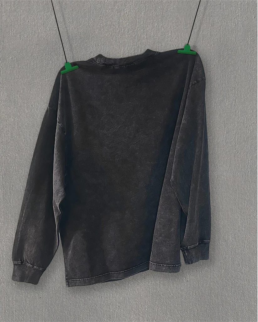 369Lab Heavy Wahed Long Sleeves Tee (Loose Fit) - Black | LTE011