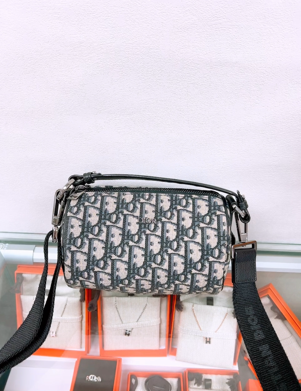 Dior roller messenger mini (blue oblique)