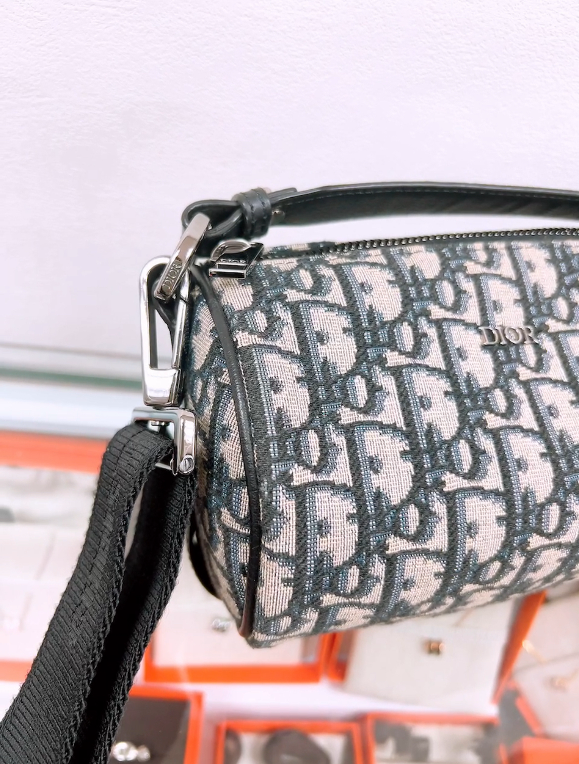 Dior roller messenger mini (blue oblique)