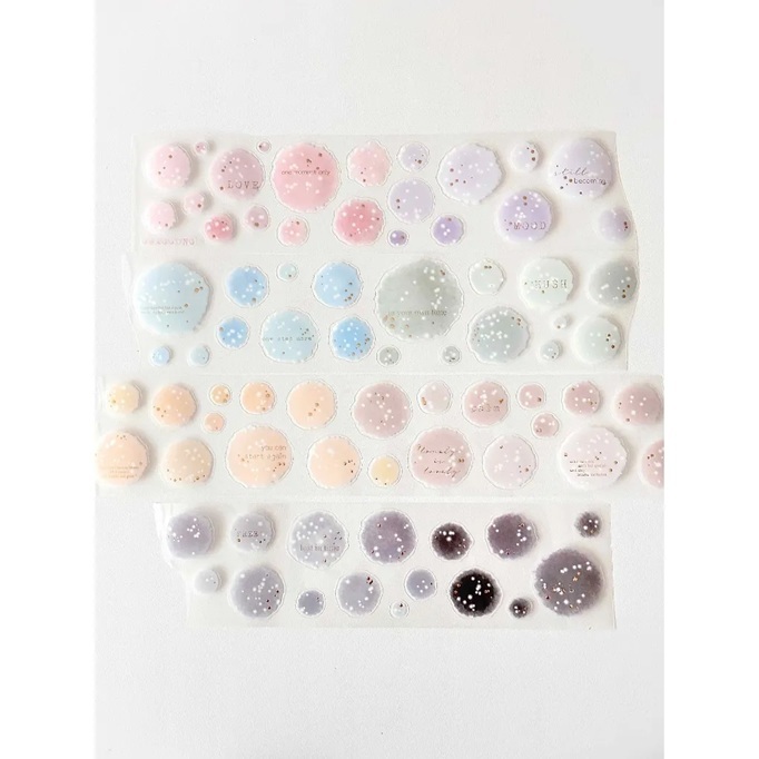 韓國 ggaggong．情緒調色盤 6cm割型燙金亮面PET/日本和紙膠帶 <只有整捲>