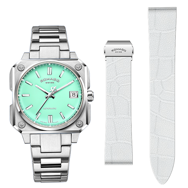 【ROMAGO】 RM107 經典 方形 日期顯示 機械 手錶