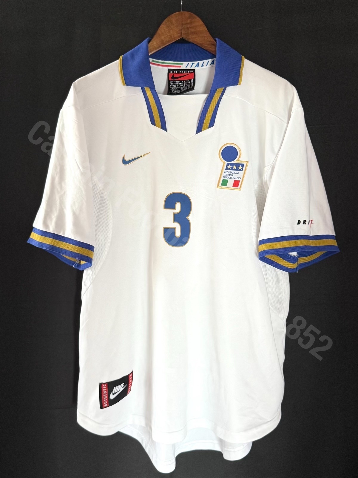 Italy 1996 Nike Away Shirt #3 MALDINI