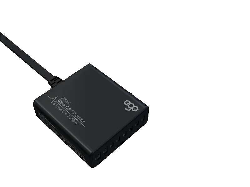 EGO 200W Ultra CP 8USB GaN 充電器 023 - Black