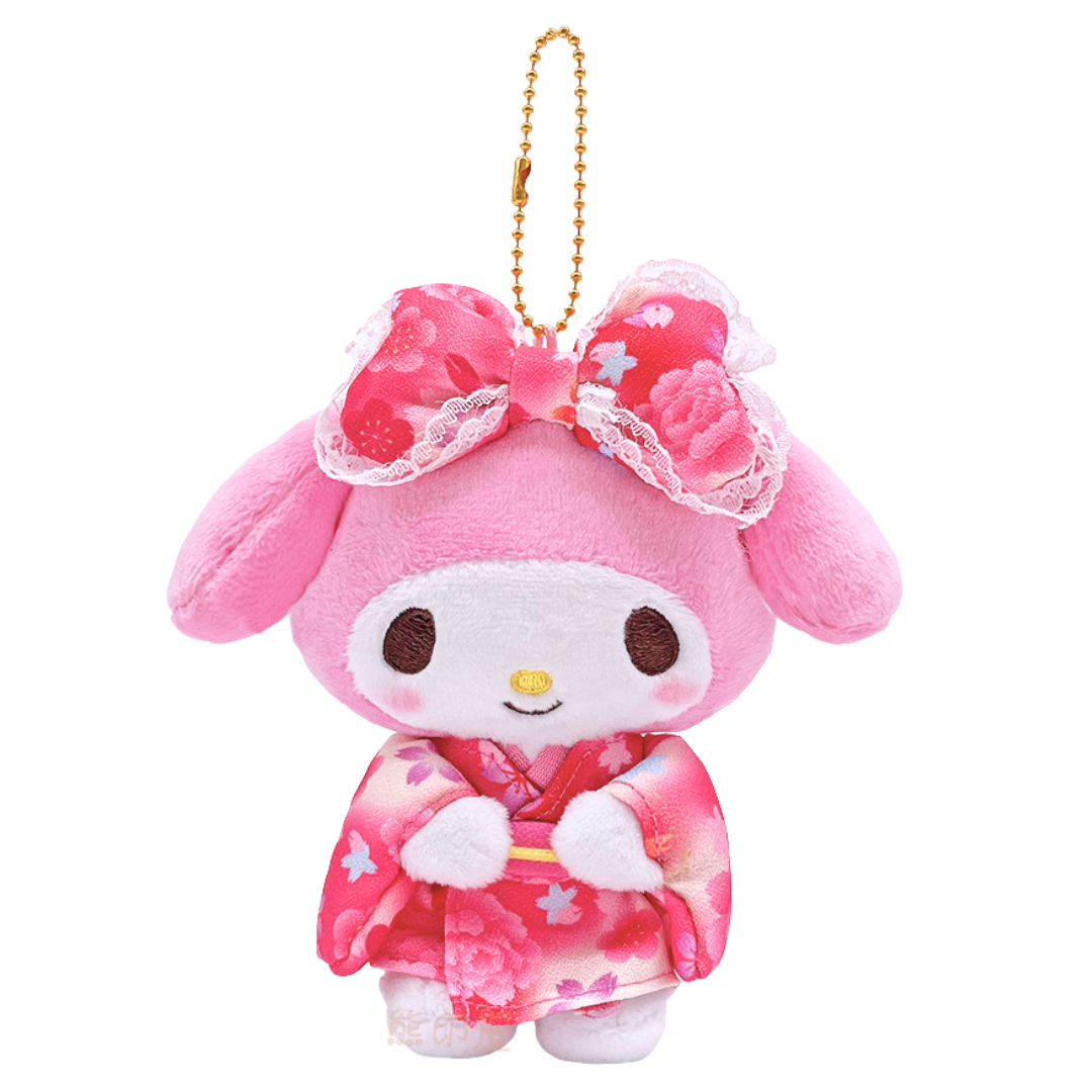 My Melody 漸層色和服毛公仔掛飾吊飾(平行進口)