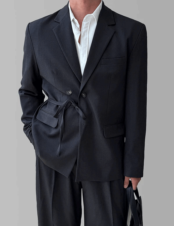 長袍式西裝外套 西裝褲 成套西裝