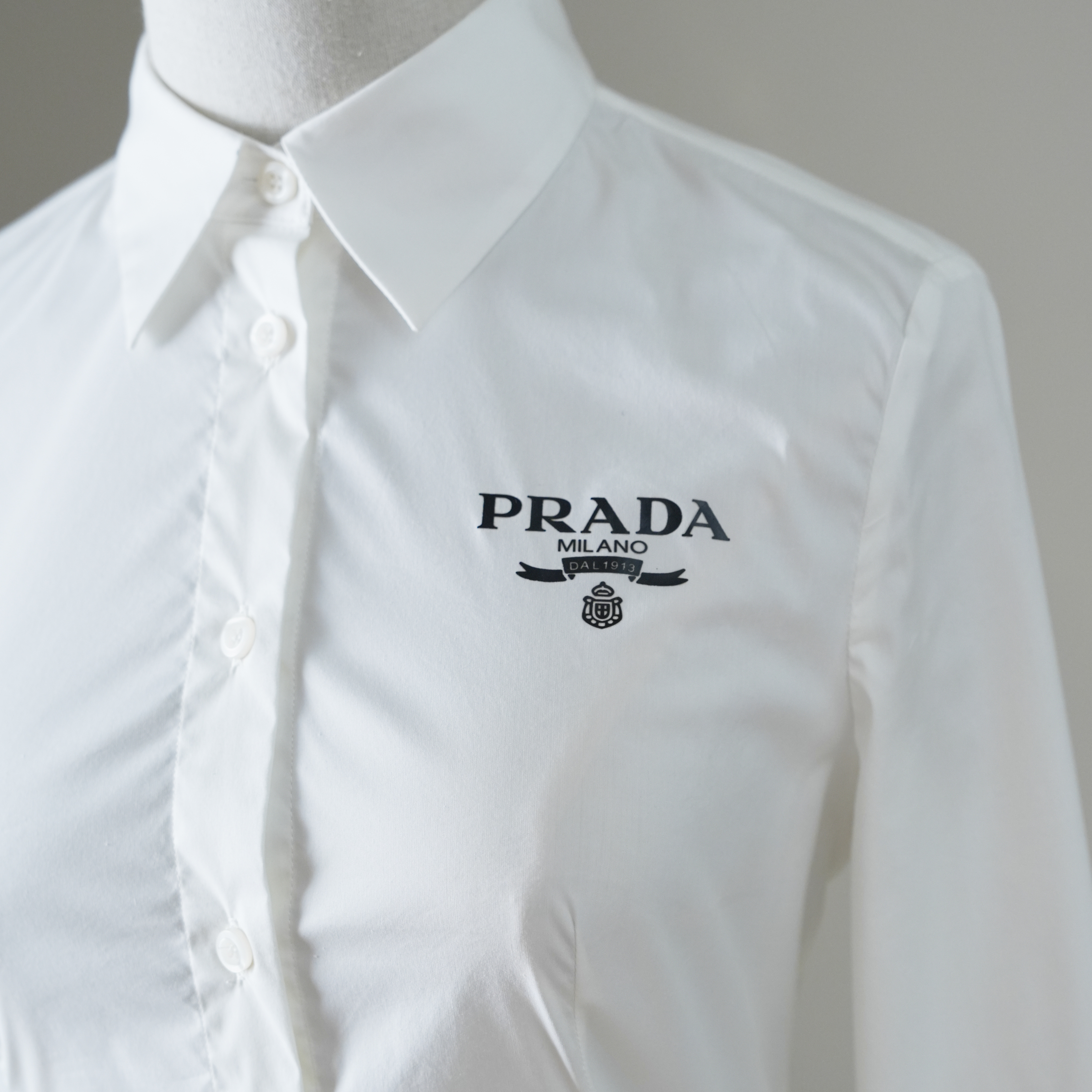 Prada 白色長袖襯衫