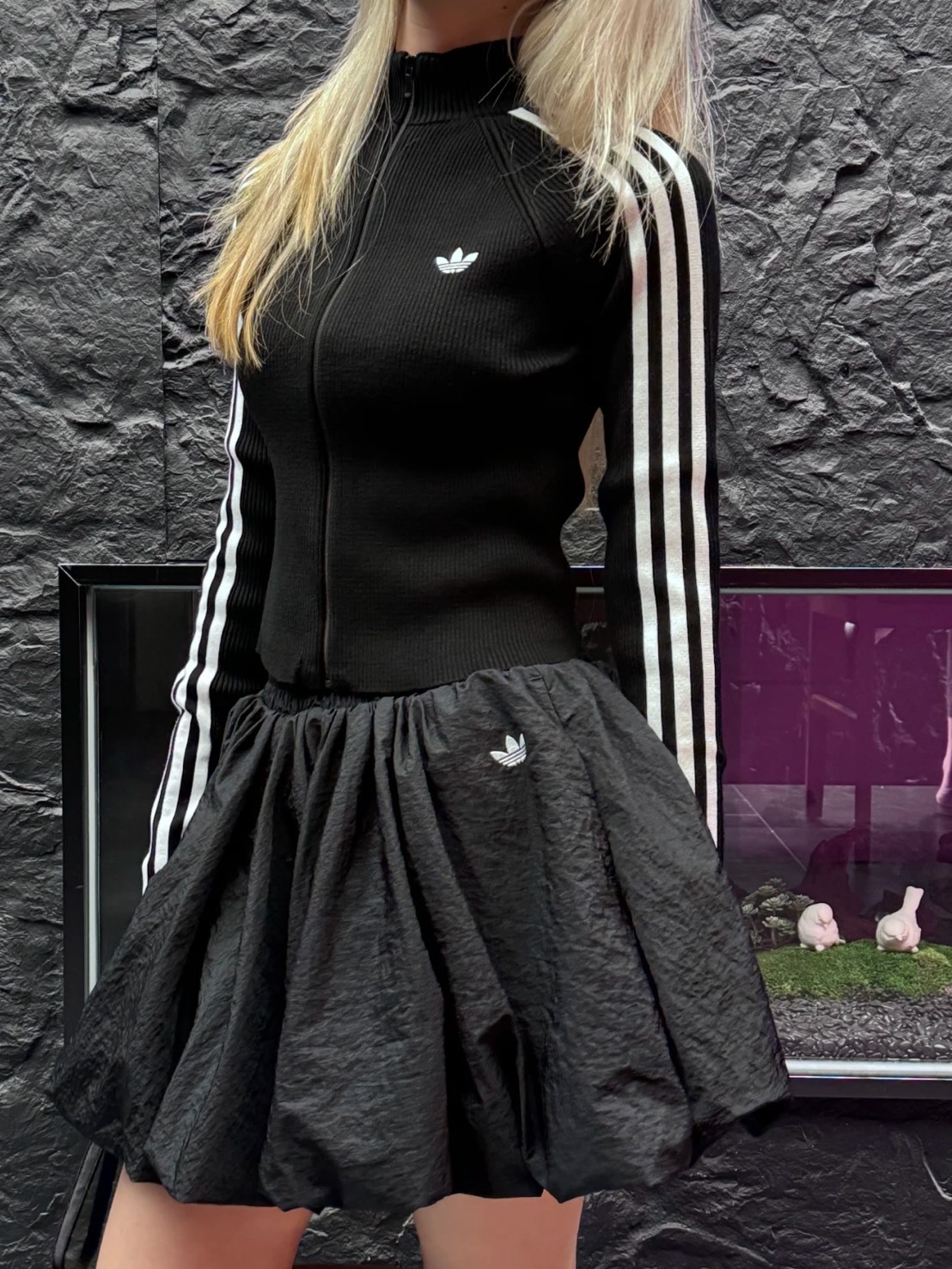 ADIDAS ORIGINALS 三葉草 微立領 拉鍊針織 外套三色