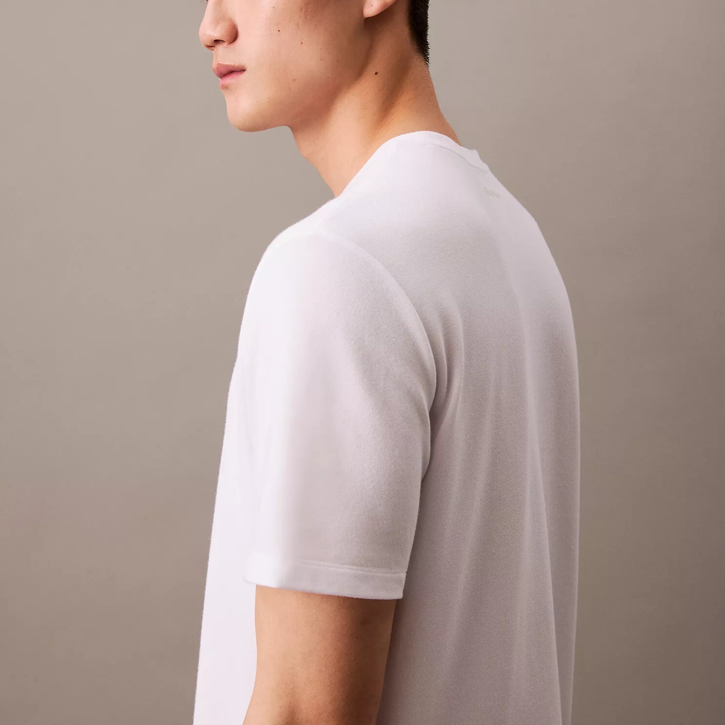 [S] CALVIN KLEIN TECH PIQUE TEES,WHITE, SP40595657-40CP224540 (SCK644)