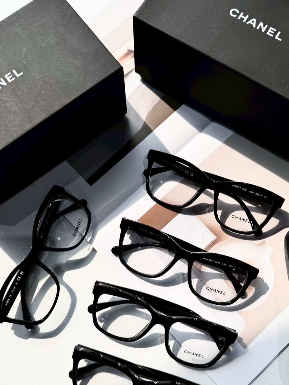 CHANEL 權志龍同款 經典雙C Logo 方框眼鏡