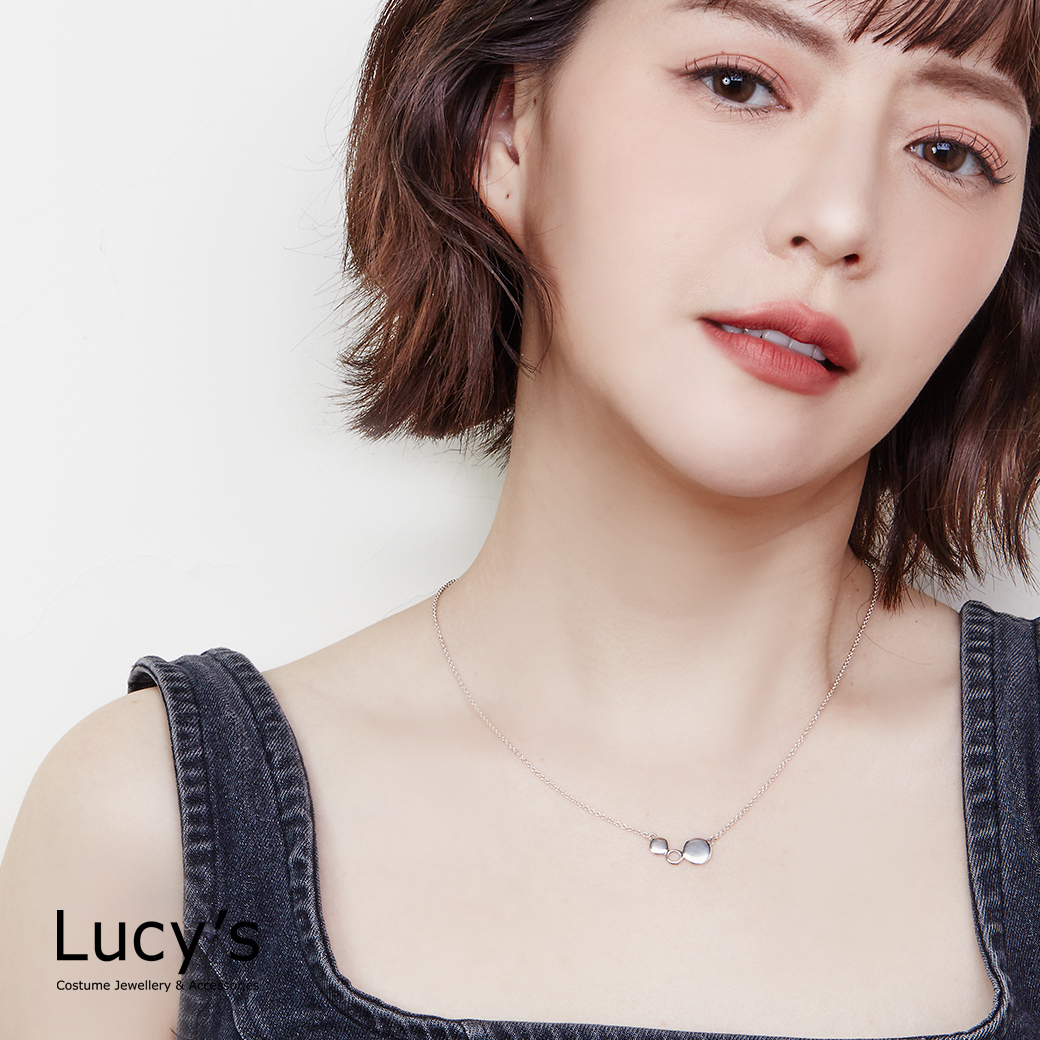 925純銀 泡泡圓孔 項鍊 (95588)