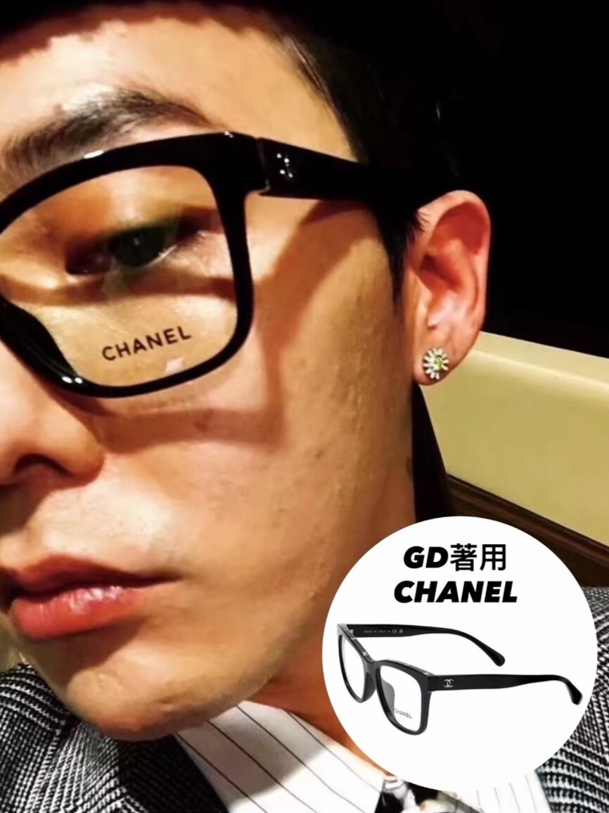 CHANEL 權志龍同款 經典雙C Logo 方框眼鏡