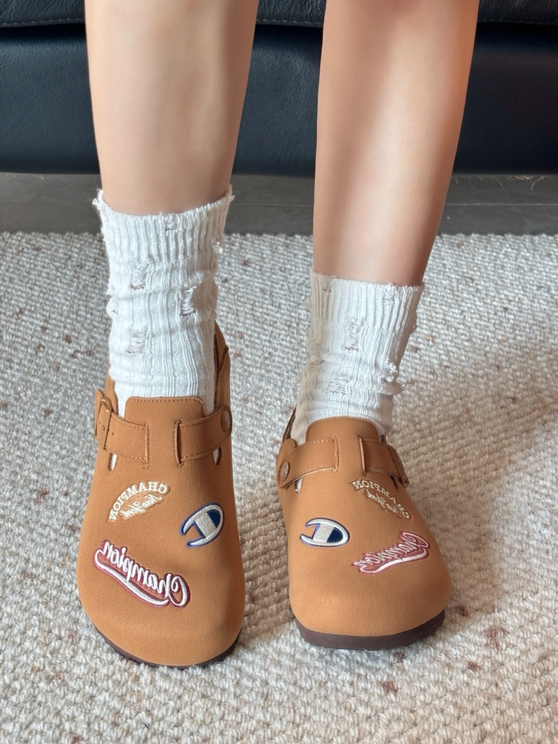 CHAMPION 電繡 包跟 勃肯鞋