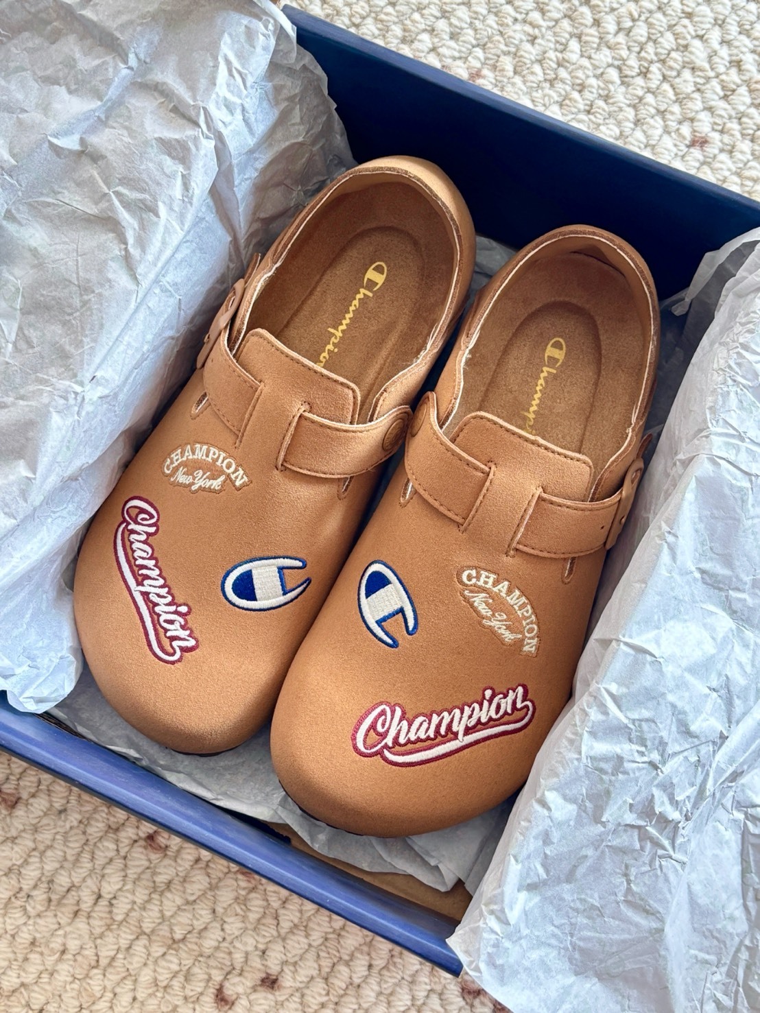 CHAMPION 電繡 包跟 勃肯鞋