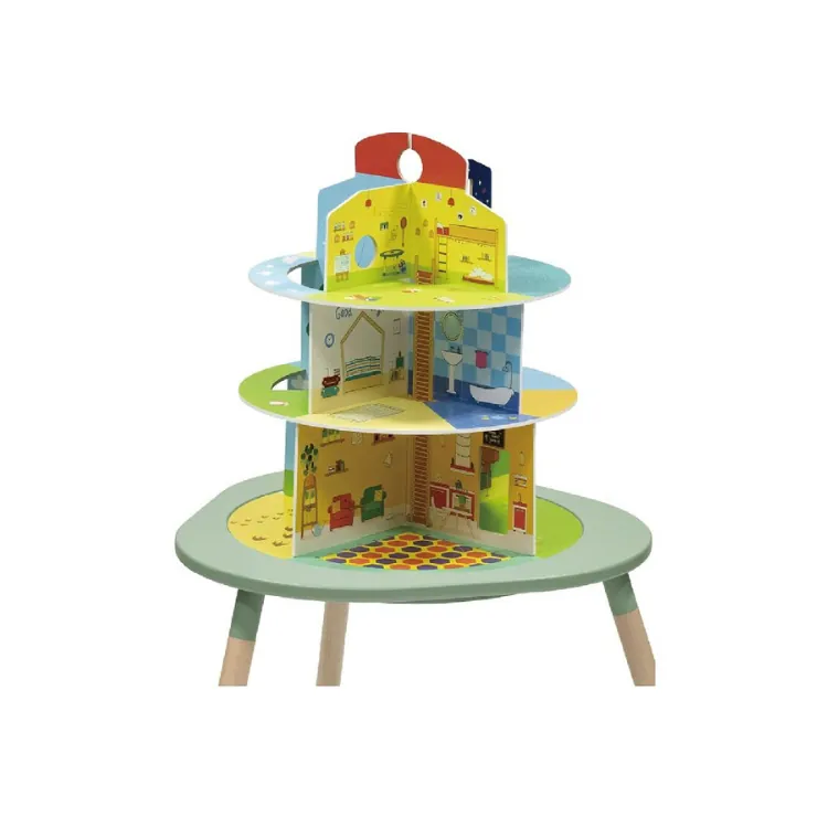 Stokke–MUTable V2,遊戲塔,搭配家具模型及人物玩偶,創造一個想像的世界。