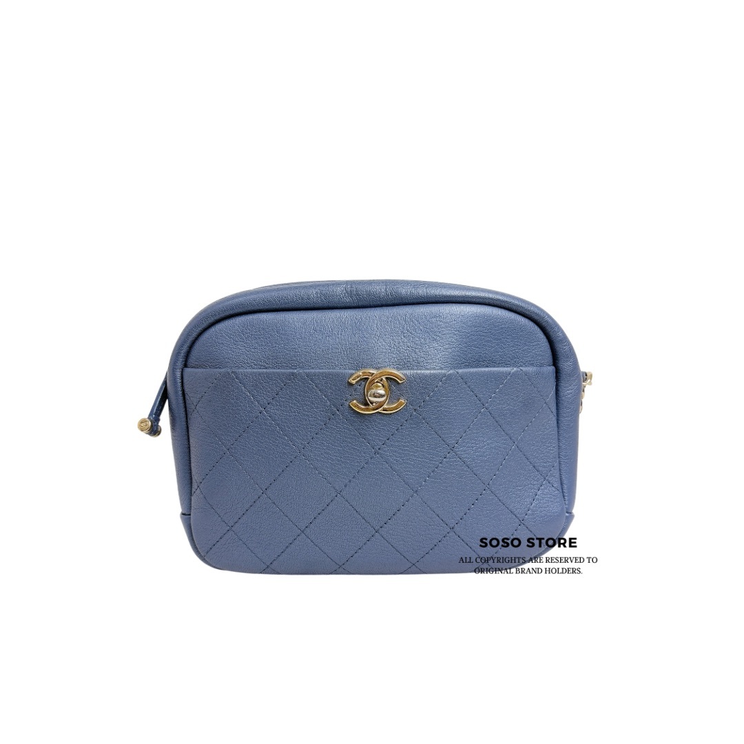 Chanel Camera Bag - Blue / Ghw