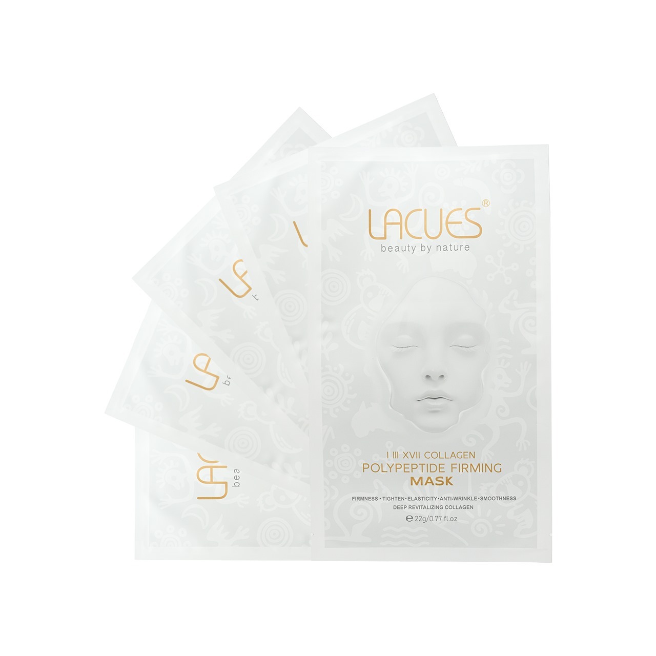 (4473) LACUES 膠原多勝肽緊緻面膜{5片/盒)【2盒】