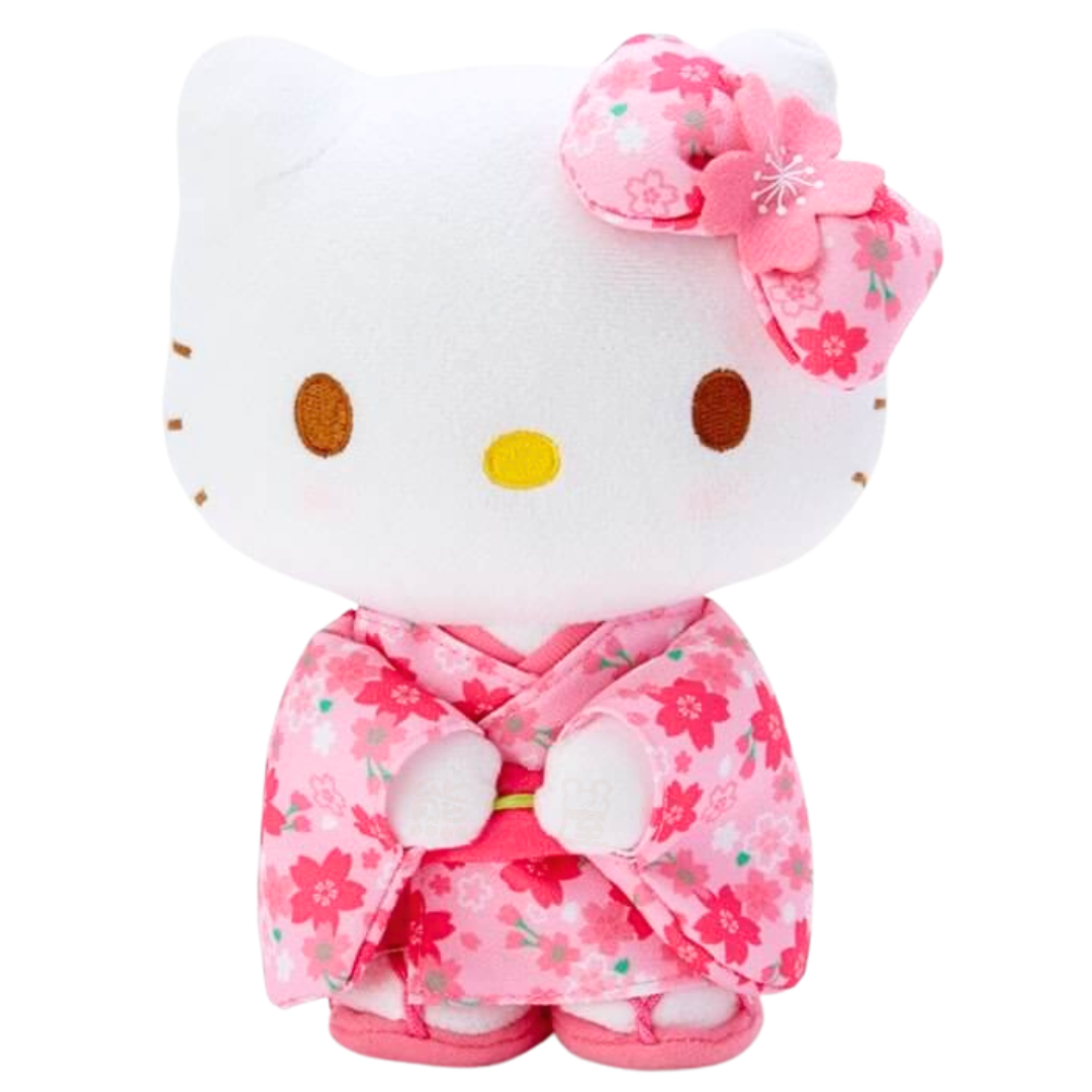 Hello Kitty粉色和服毛公仔擺件(平行進口)