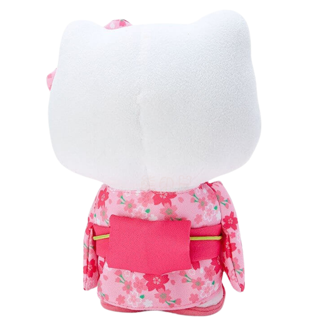 Hello Kitty粉色和服毛公仔擺件(平行進口)
