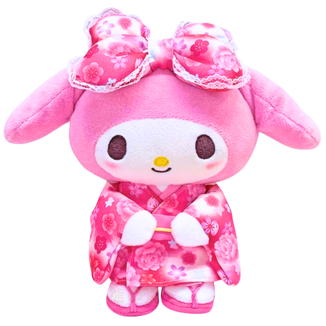 My Melody漸層色和服毛公仔擺件(平行進口)