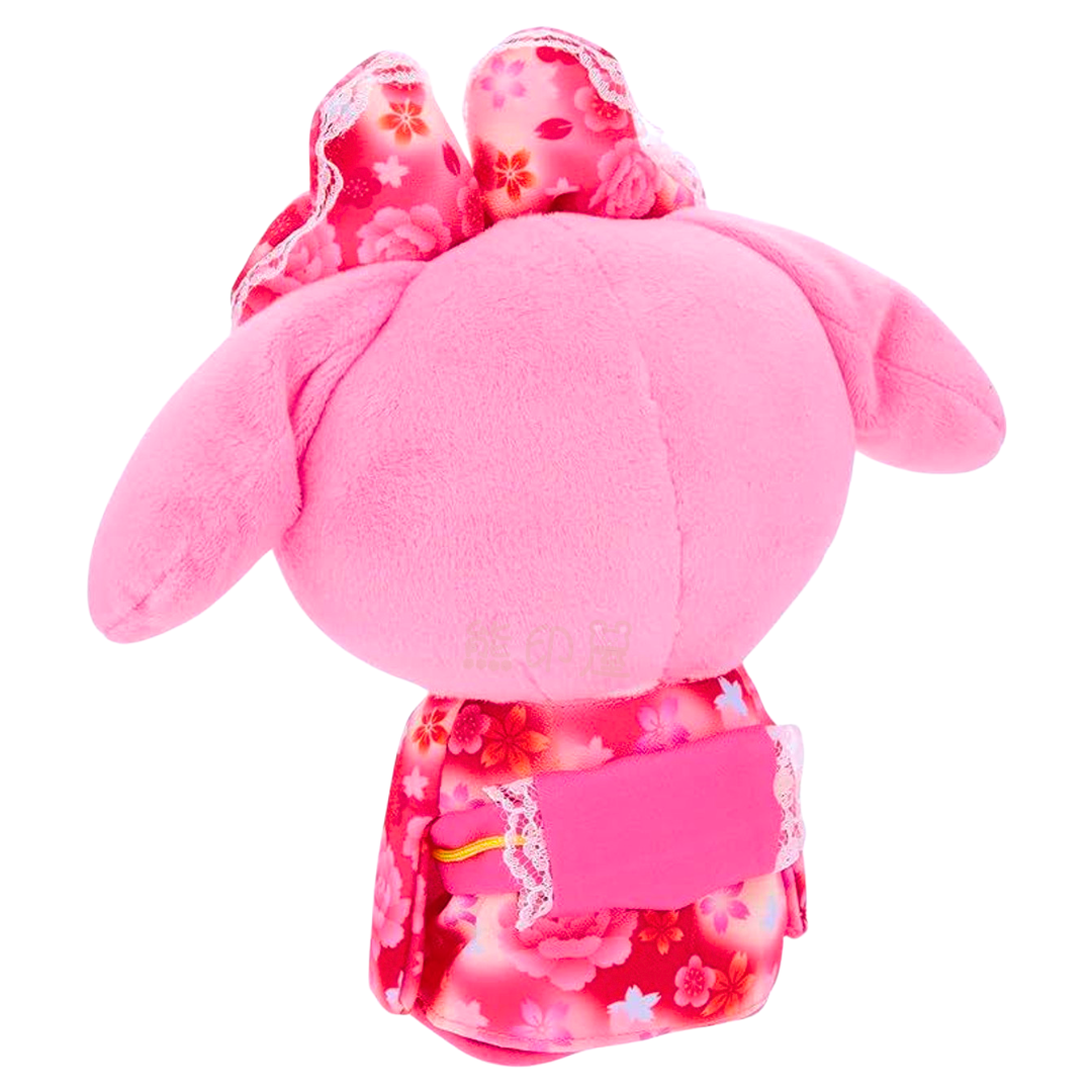 My Melody漸層色和服毛公仔擺件(平行進口)