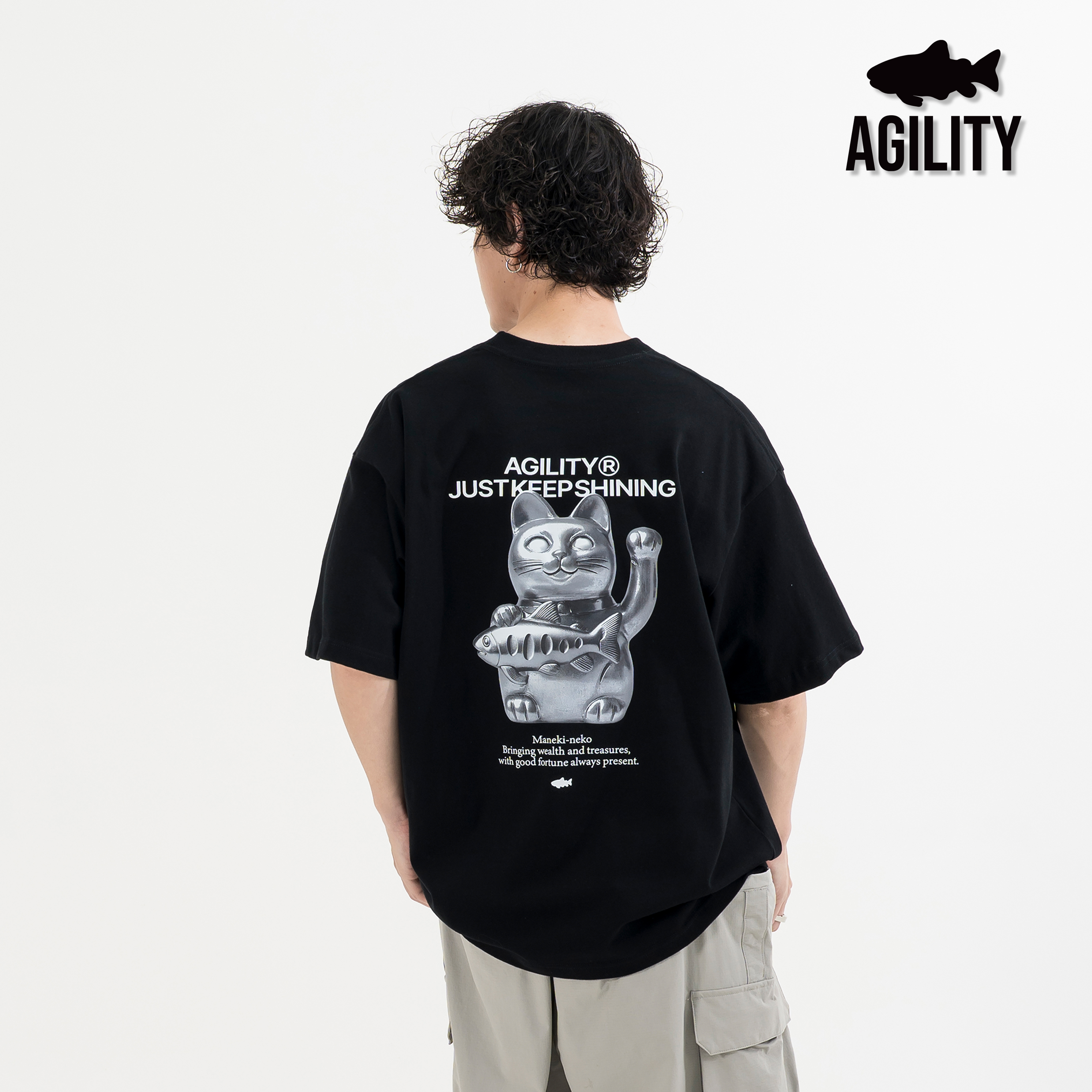 AGILITY Image Heavy Tee / Lucky Cat 招財貓  [RS6-LC]
