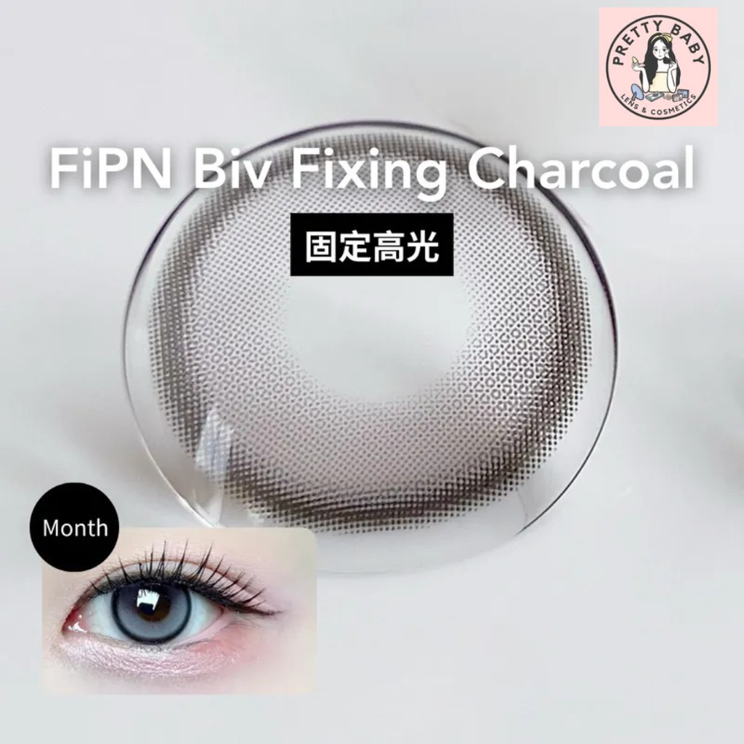 FiPN Biv Fixing 1 Month Charcoal｜月拋矽水凝膠彩妝隱形眼鏡｜每盒2片