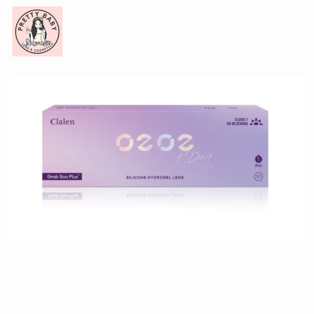 Clalen O2O2 1 Day Grab Soo Plus｜日拋透明矽水凝膠隱形眼鏡｜每盒10片