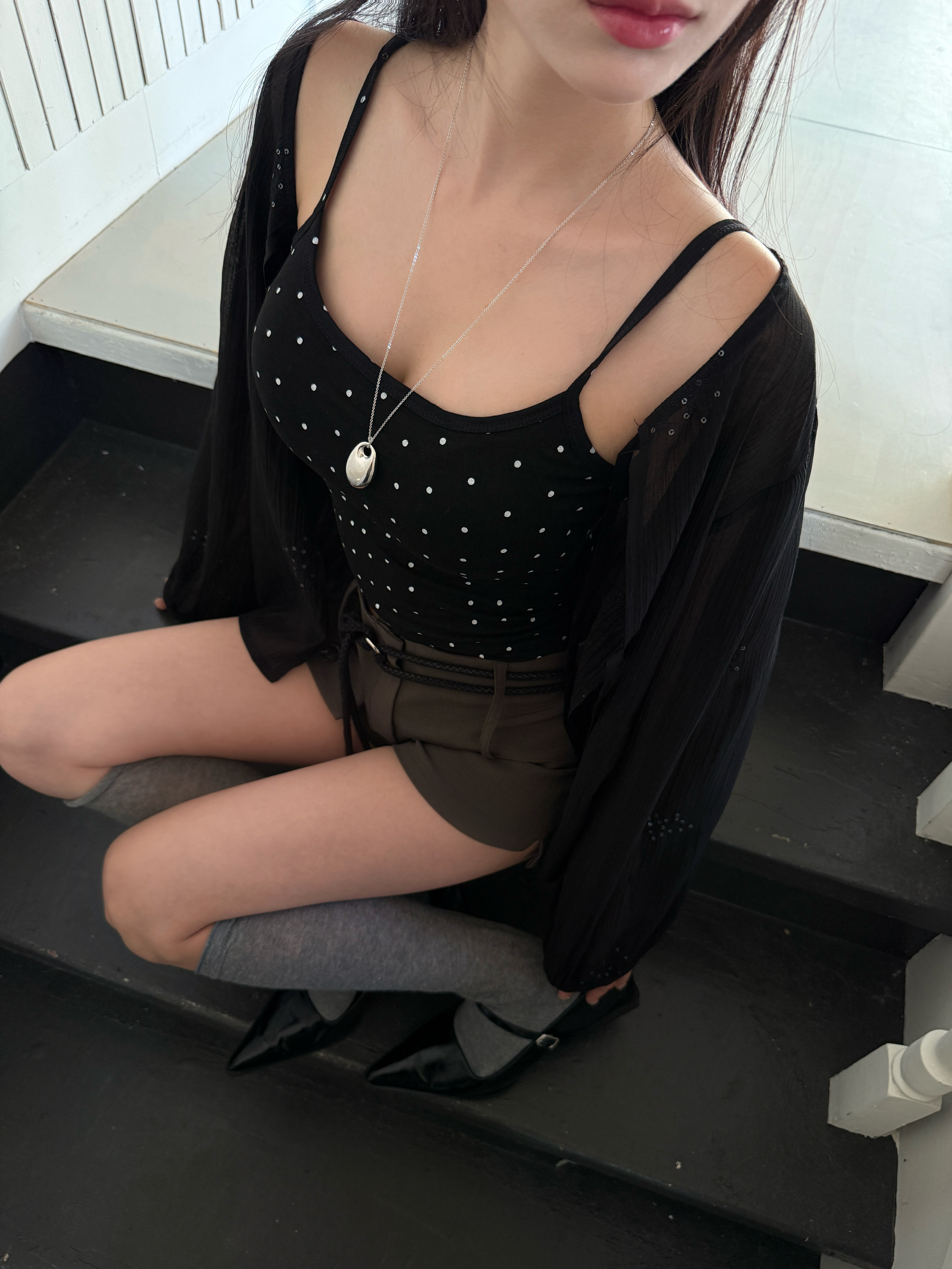 【現貨】C27 miu系水波點 美背Bratop (黑)