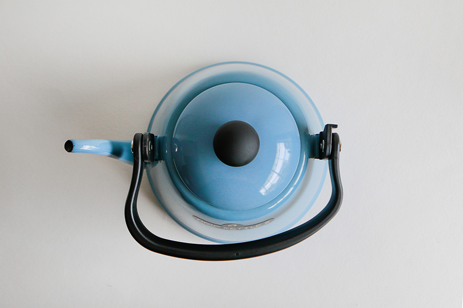 野田琺瑯 - 新色 滴落式咖啡平底壺II / 藍灰