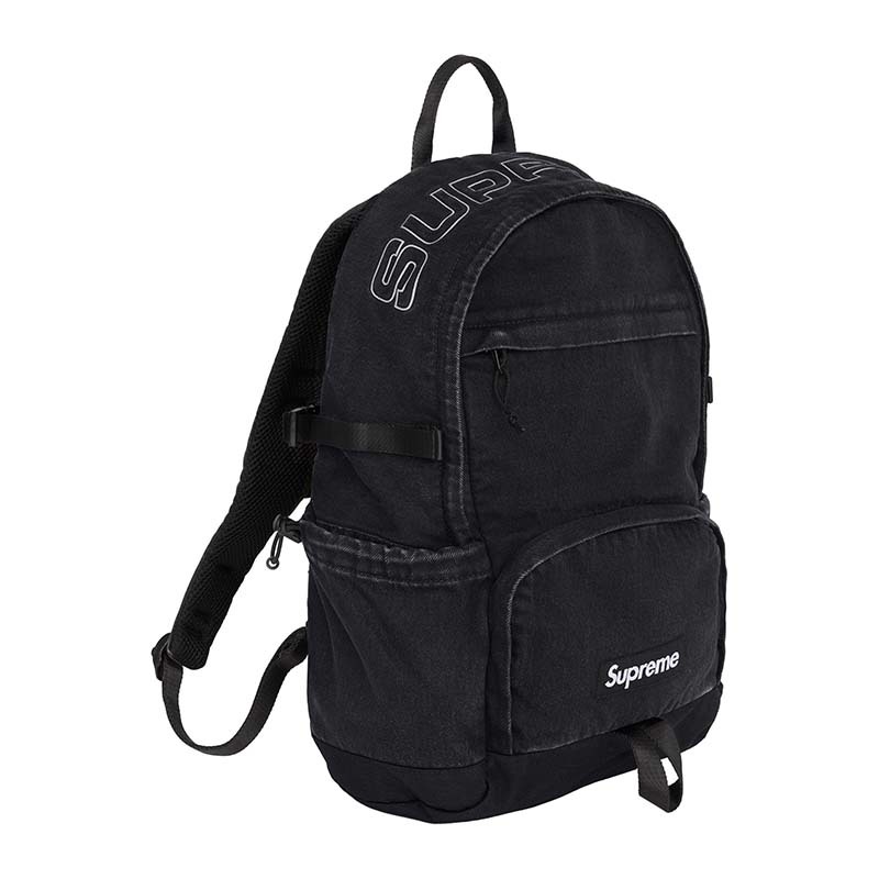 Supreme Denim Backpack 'Black' 後背包 水洗 黑色 FW25B1-BK [台灣現貨]