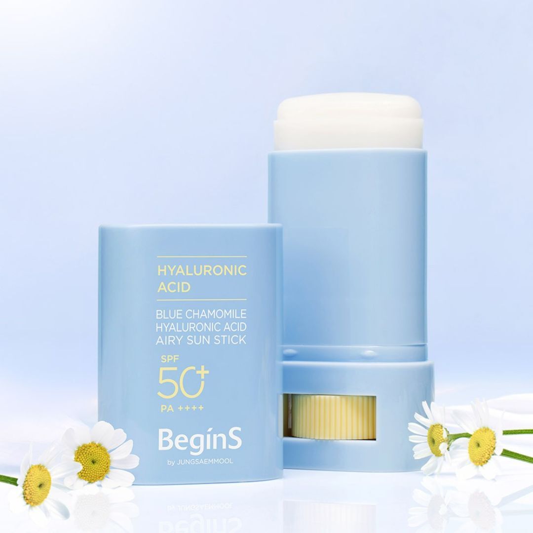 Jung Saem Mool - BeginS by JUNGSAEMMOOL Blue Chamomile Hyaluronic Acid Airy Sun Stick 15g