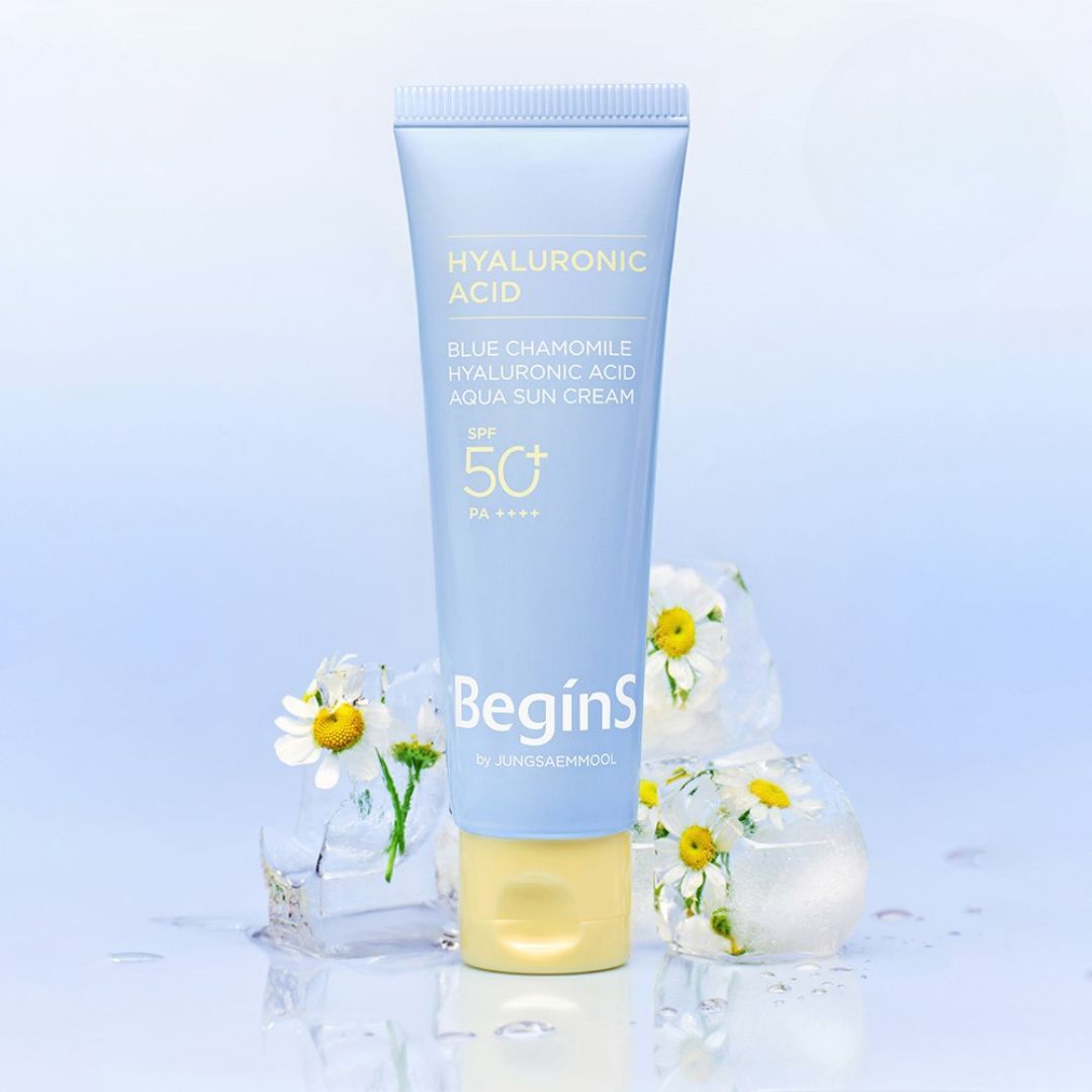 Jung Saem Mool - BeginS by JUNGSAEMMOOL Blue Chamomile Hyaluronic Acid Aqua Sun Cream 50ml