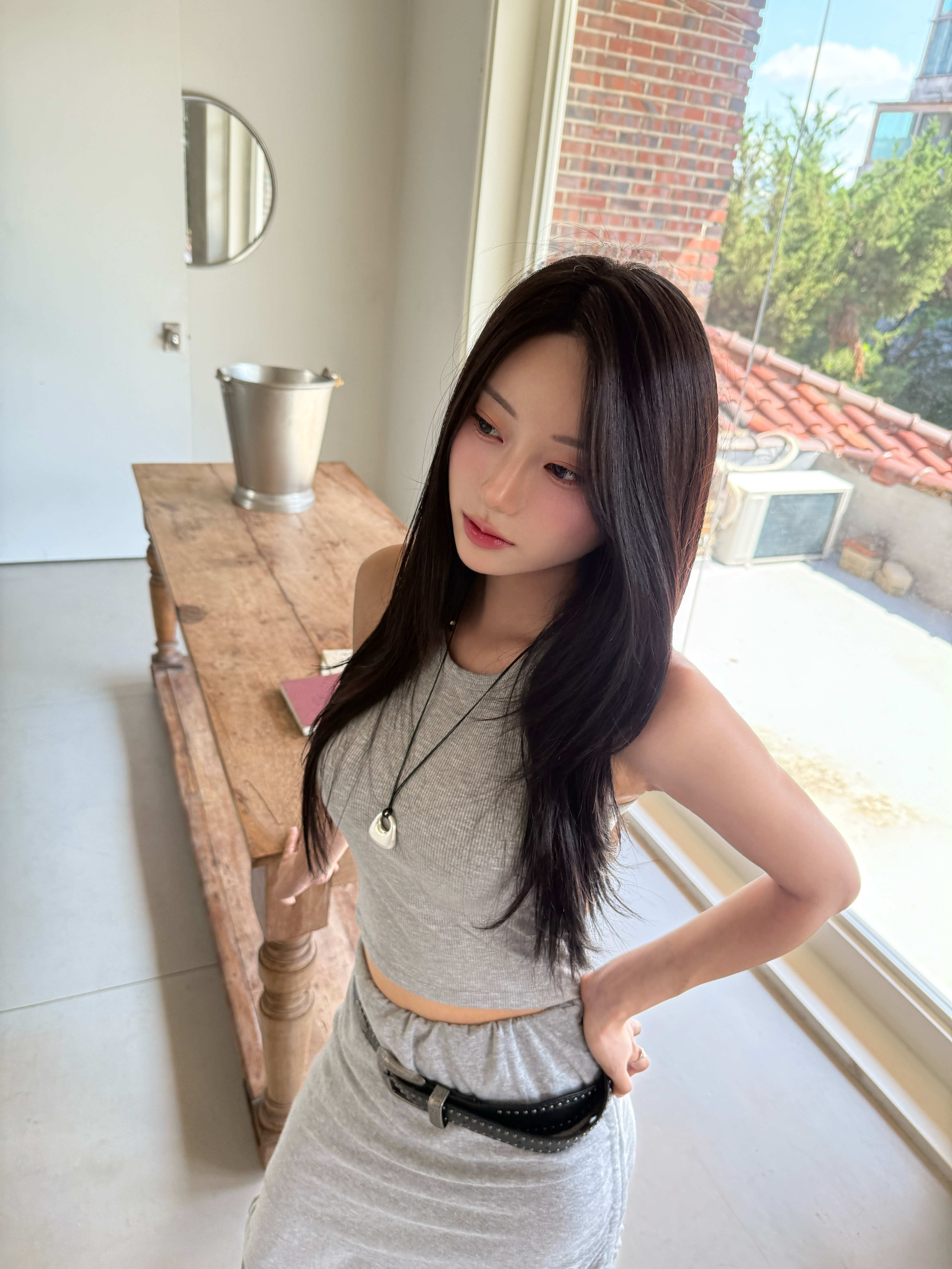 【現貨】C08 線條美 坦克Bratop (灰)