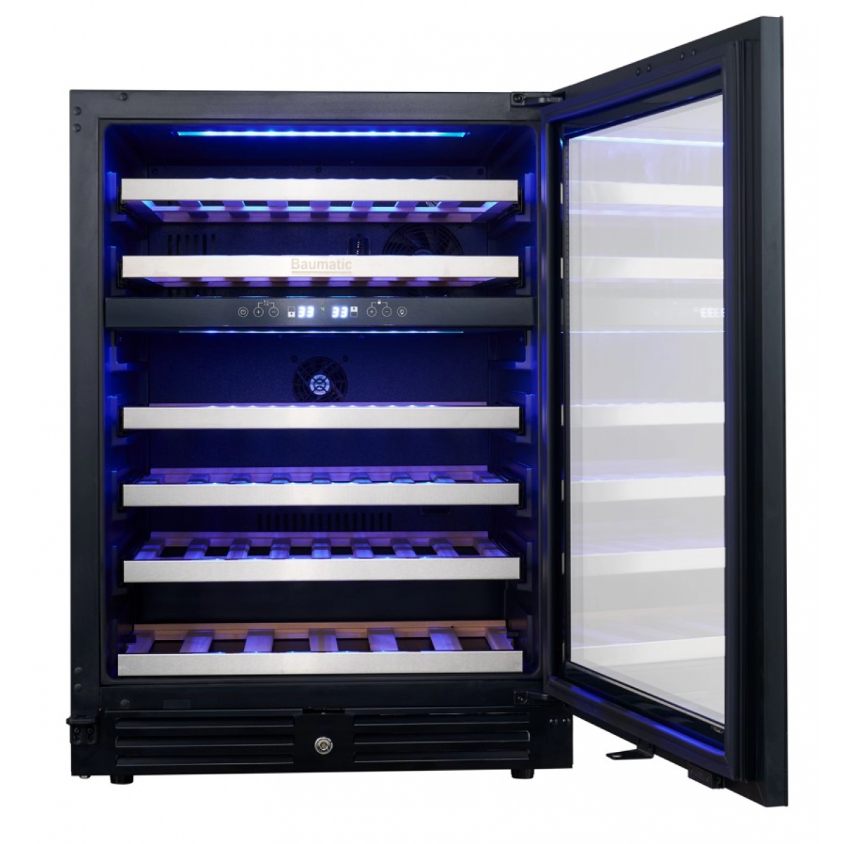 Baumatic    BWCD1502GL‧嵌入式變頻雙溫區酒櫃‧46支‧香港行貨,原廠1年全機保用‧