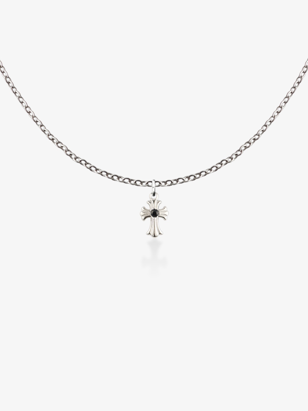 閃耀雕刻十字架．吊飾項鍊