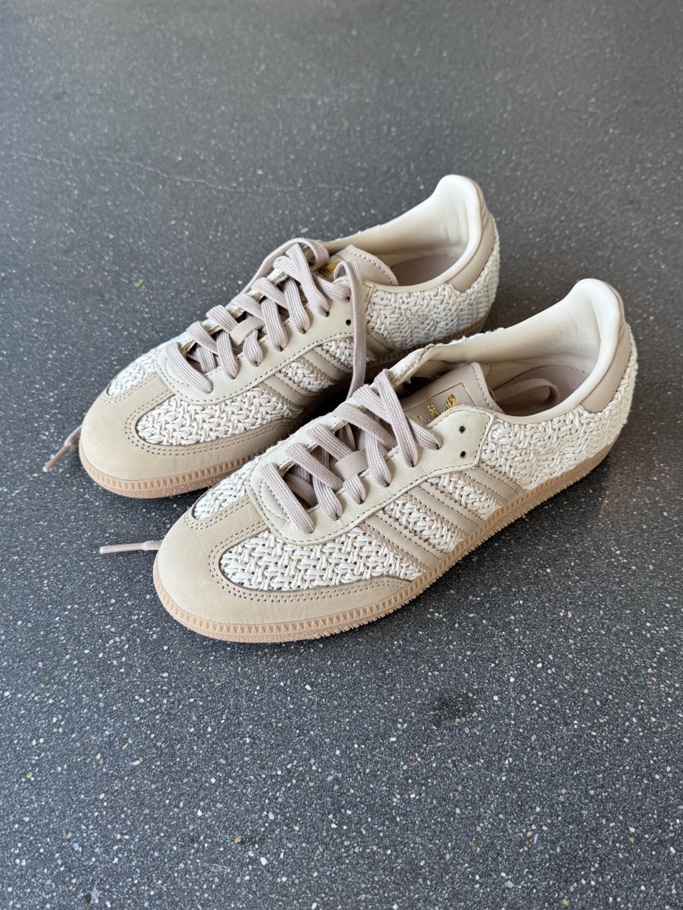 ADIDAS SAMBA OG 焦糖奶油 奶茶色 米白色 編織 女鞋 JR9446 / 調貨