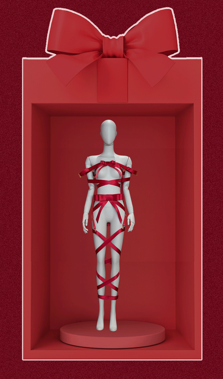 UPKO 蝴蝶結身體綁帶 BDSM綑綁 sm繩子