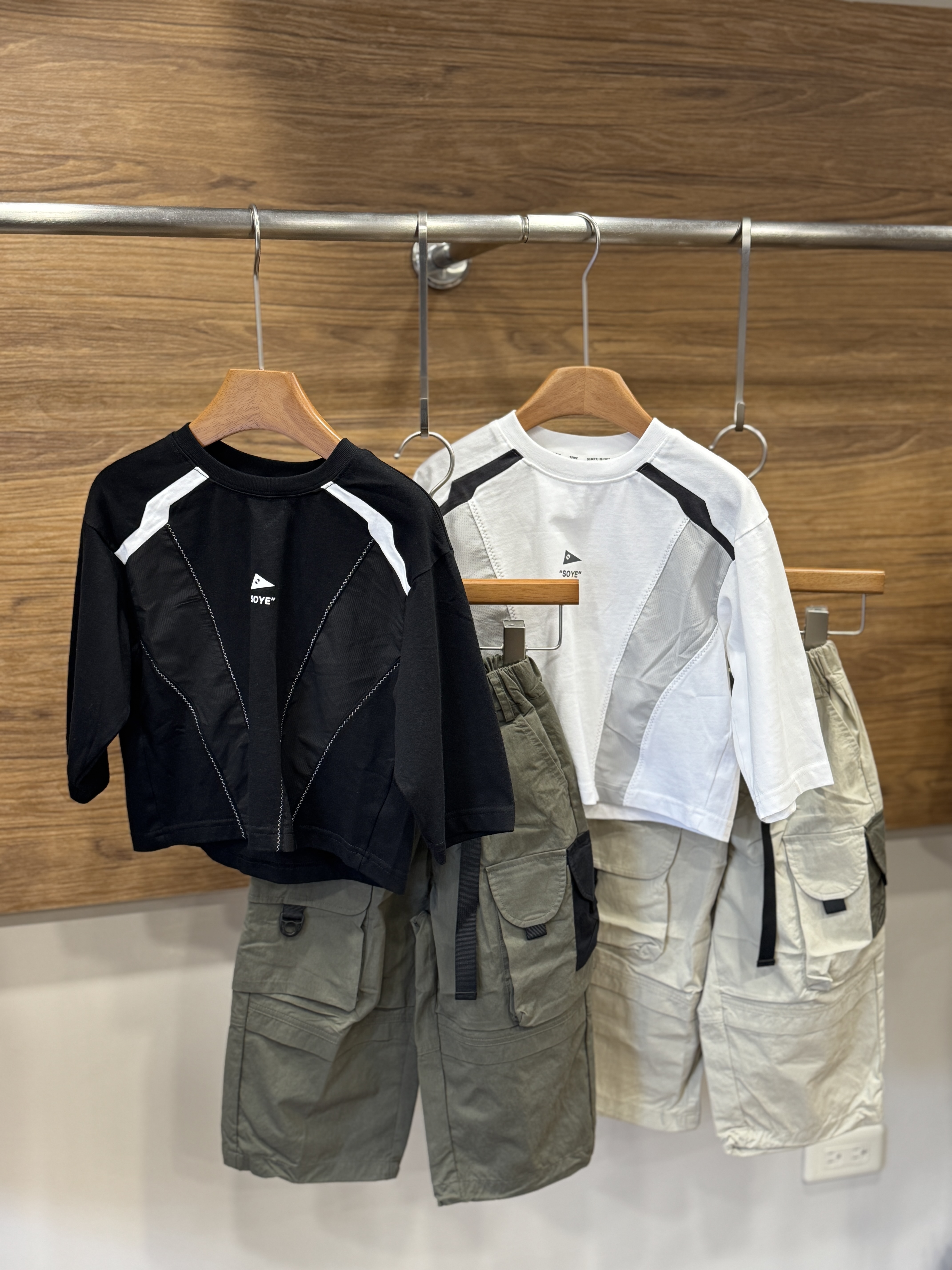 A02796設計師品牌拼接分割上衣