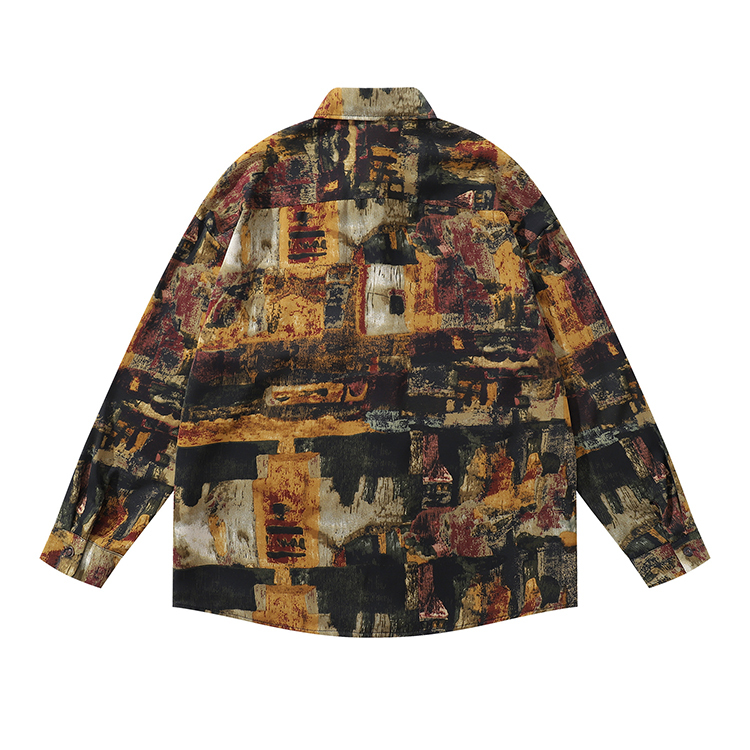 長袖襯衫 花襯衫 港風 復古