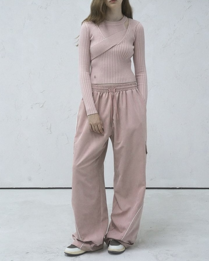 <預購> 韓國AVANDRESS工裝短絨面運動寬褲#工裝褲