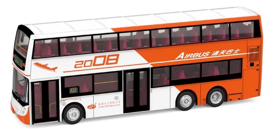 Tiny KMB93 合金車仔 - 九巴富豪B9TL Enviro500 (A33) (經銷商版本）