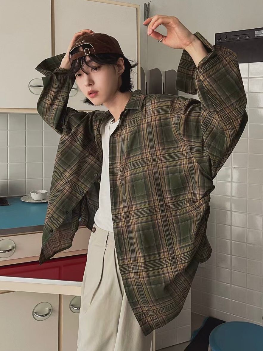 格仔長袖恤衫 GARMENTS-043S