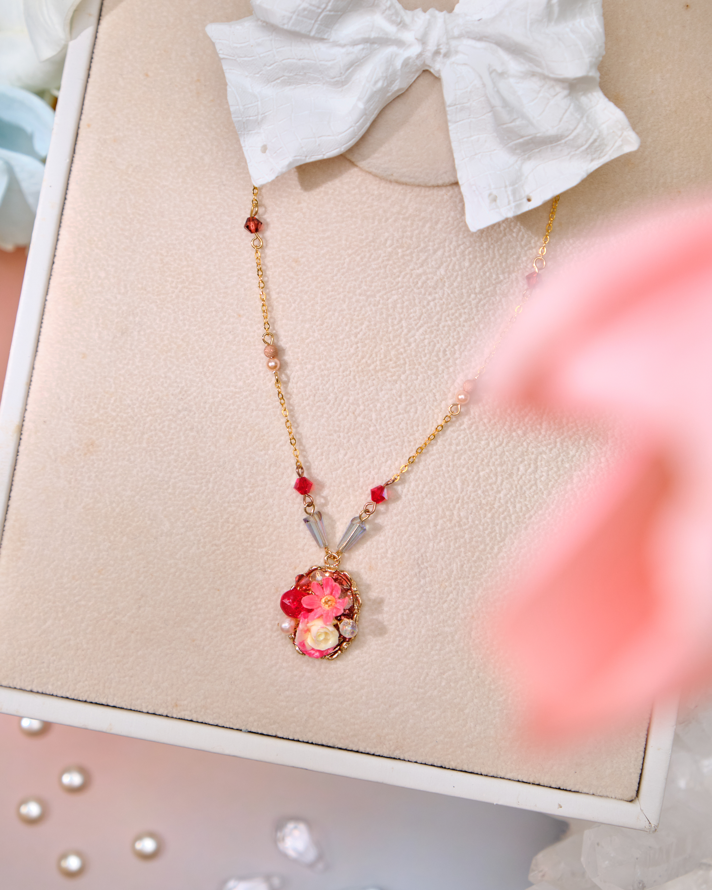 12689 清雅小花束S925鎖骨項鏈