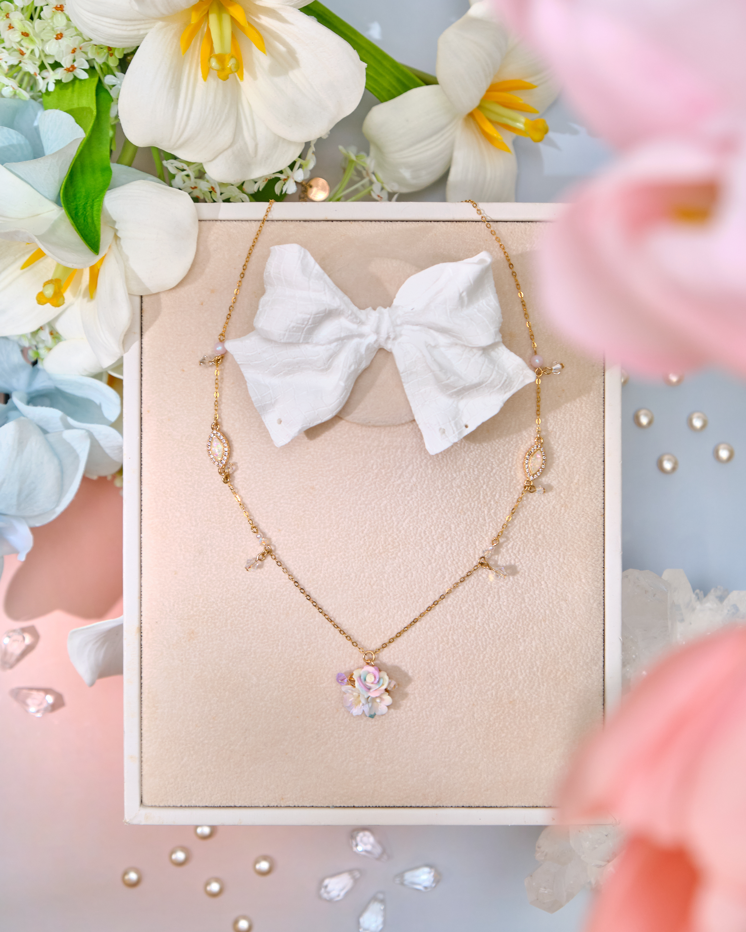 12688 Elegant Small Bouquet S925 Clavicle Necklace