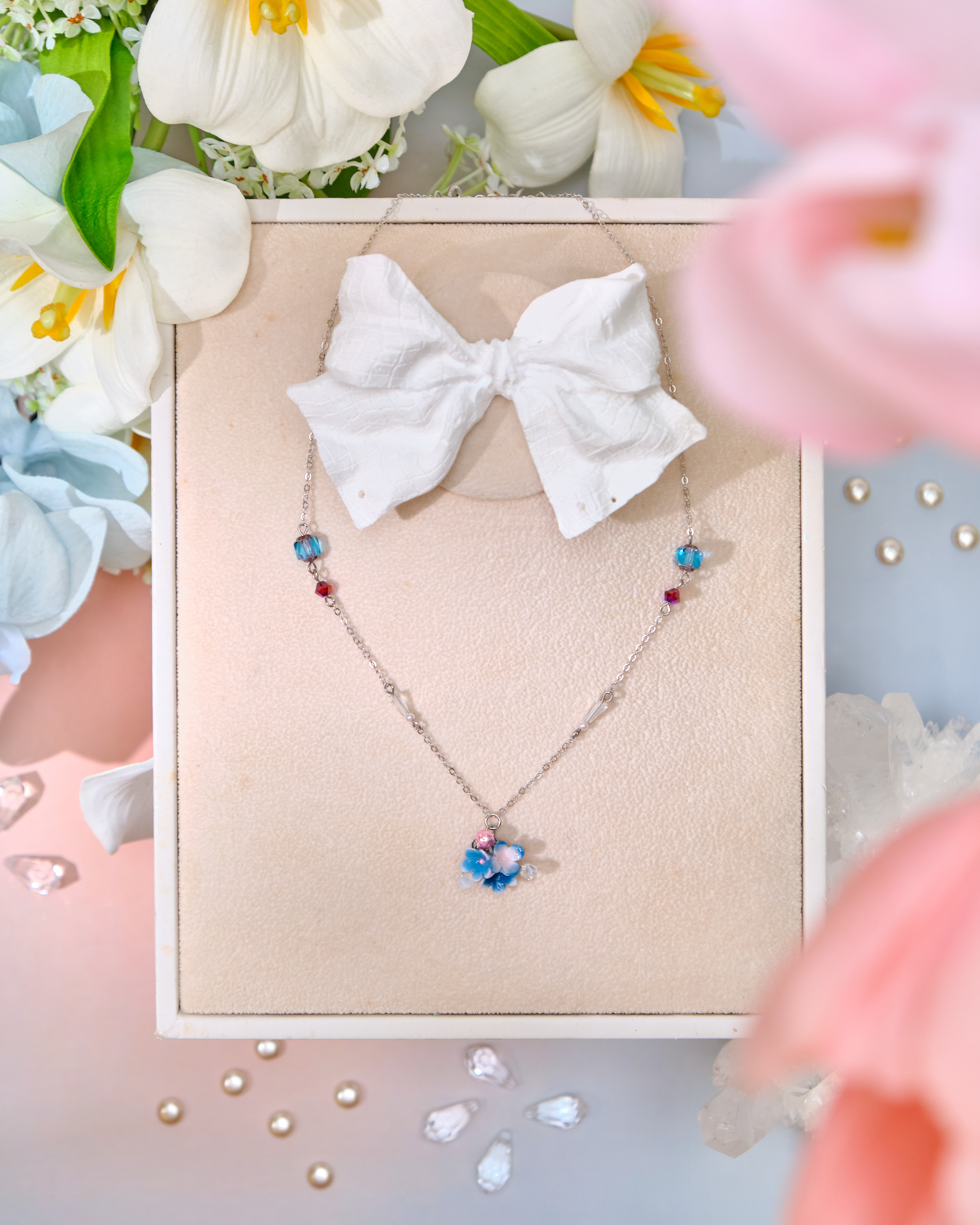 12687 Elegant Small Bouquet S925 Clavicle Necklace