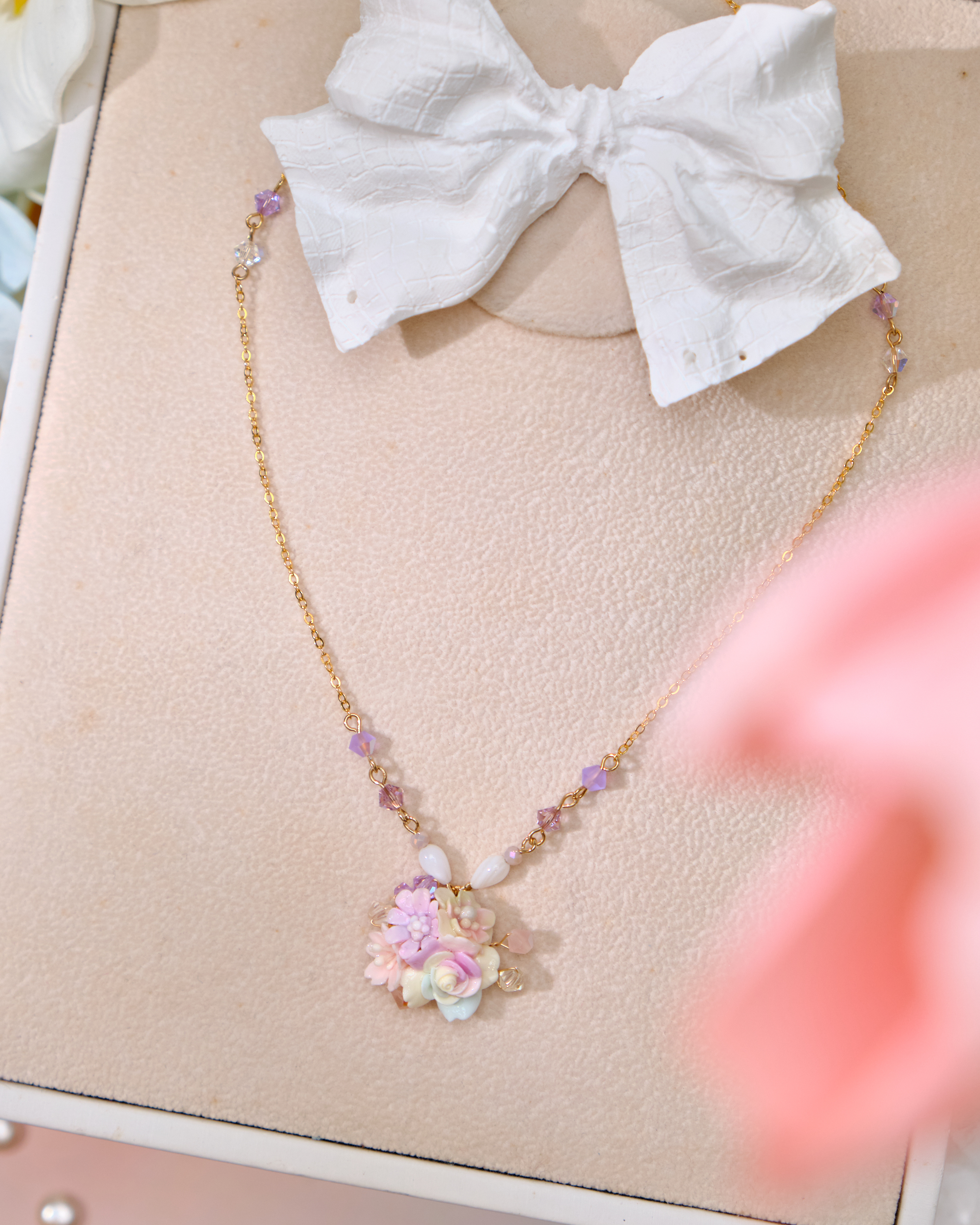 12686 Elegant Small Bouquet S925 Clavicle Necklace
